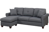 Sanders Gray 86" Wide Reversible Sectional