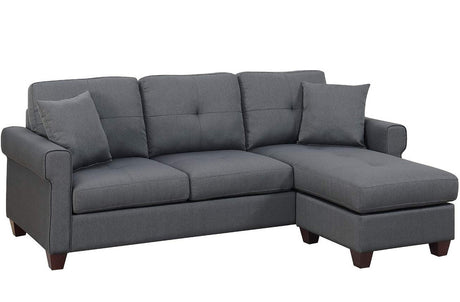 Sanders Gray 86" Wide Reversible Sectional