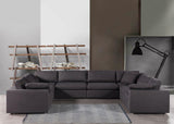SANDRA 8 Piece 158" Wide Smoke Modular Sectional