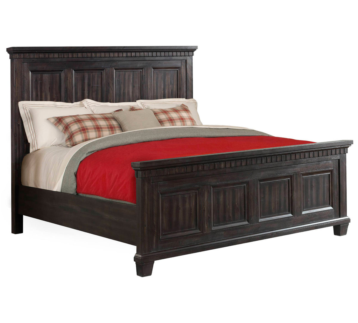 Santa Fe Weathered Grey/Oak finish 6-PC Bedroom Set