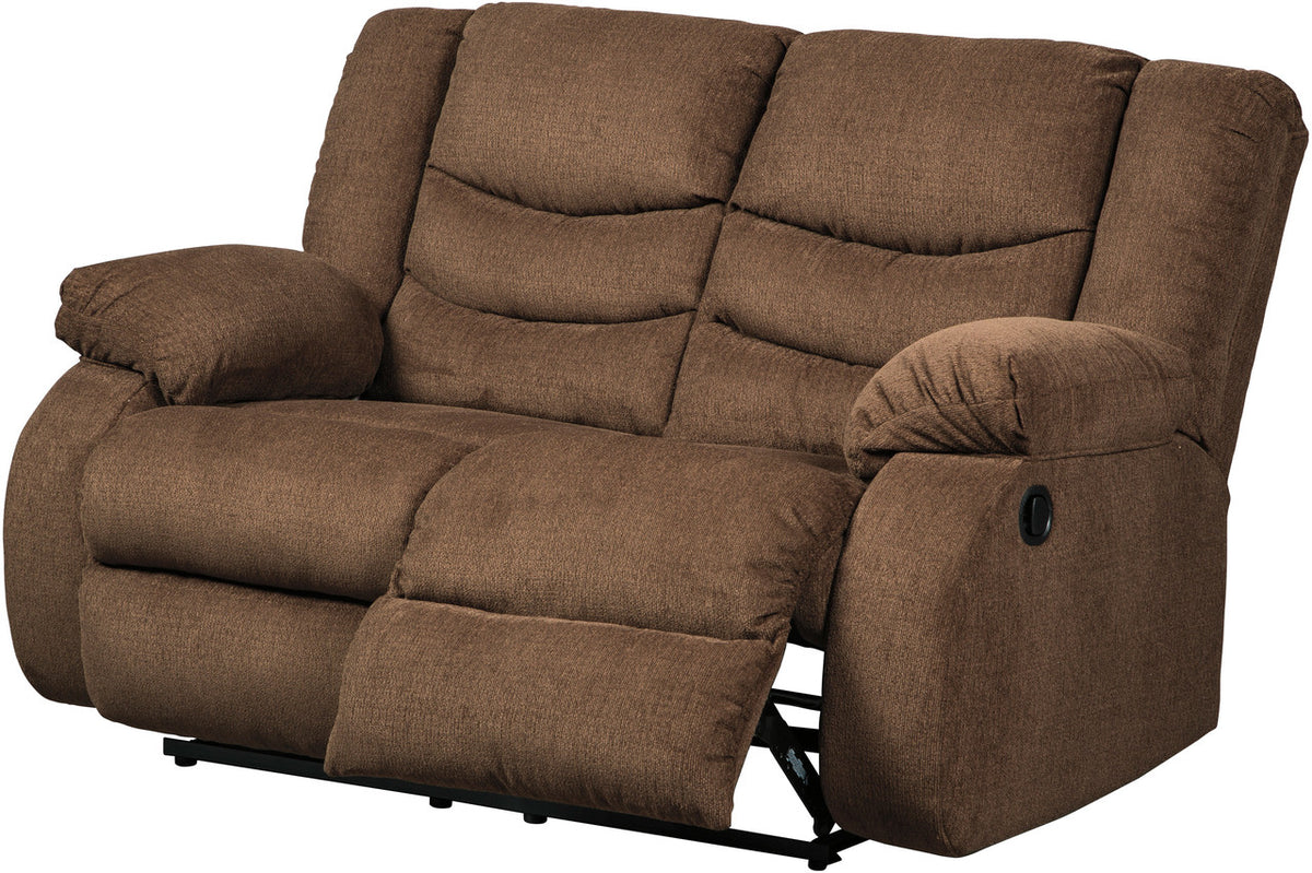 SARGE Chocolate 63" Wide Reclining Loveseat