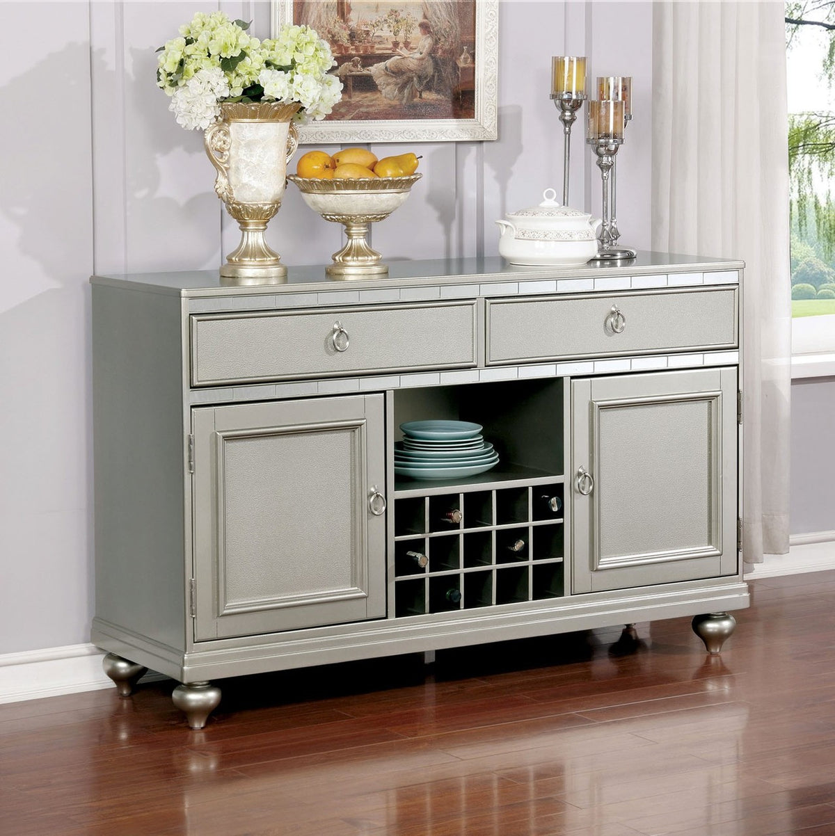 Scandia Silver Gray Server