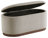 SCARLETT Taupe Storage Bench