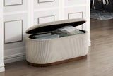 SCARLETT Taupe Storage Bench