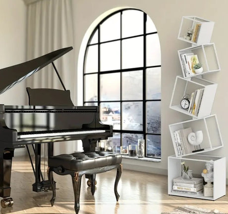 Anders White 5-Tier Bookcase