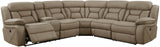 SEDONA Light Brown 125" Wide Power Sectional with USB Ports