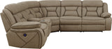 SEDONA Light Brown 125" Wide Power Sectional with USB Ports