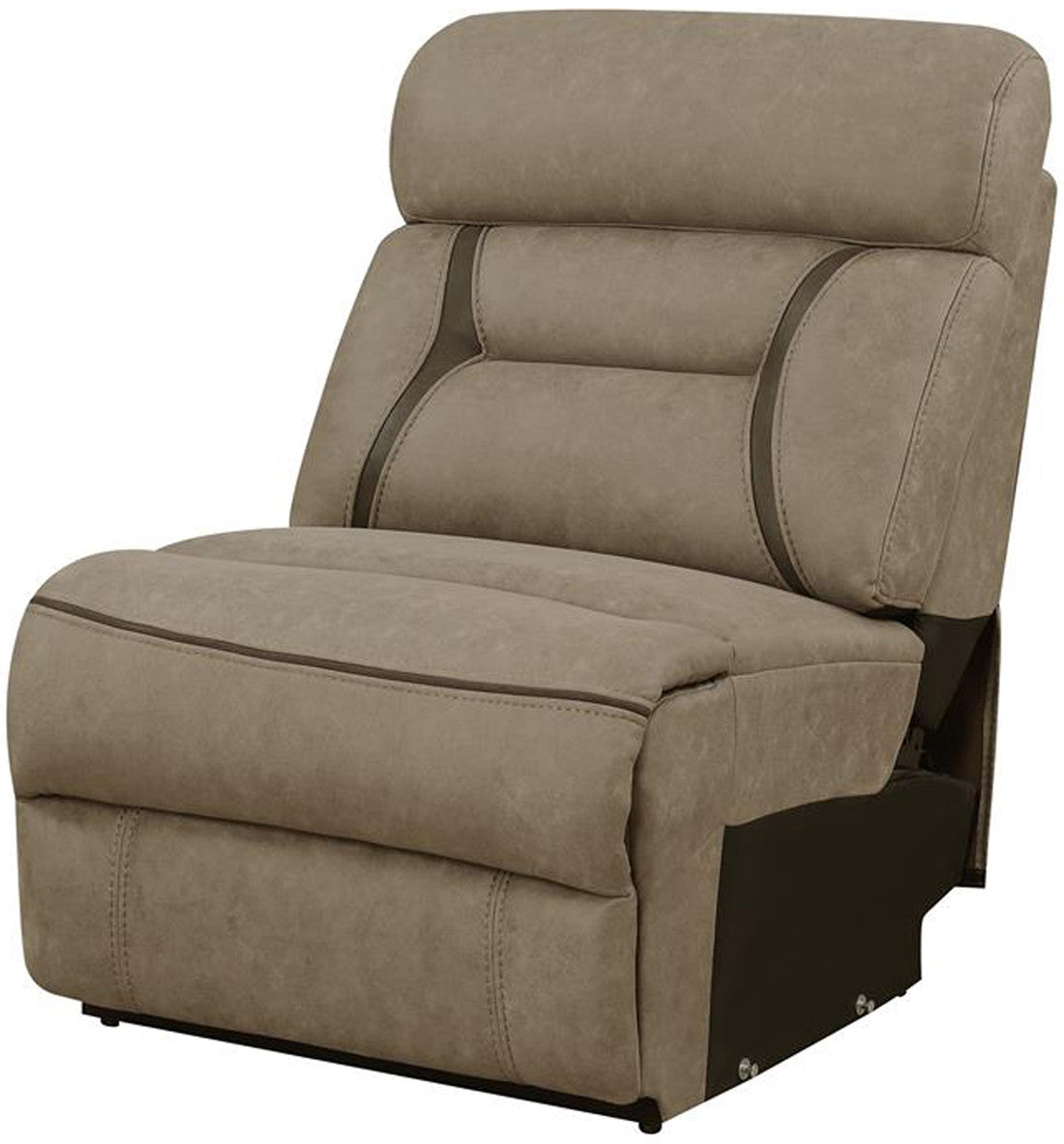SEDONA Light Brown 125" Wide Power Sectional with USB Ports