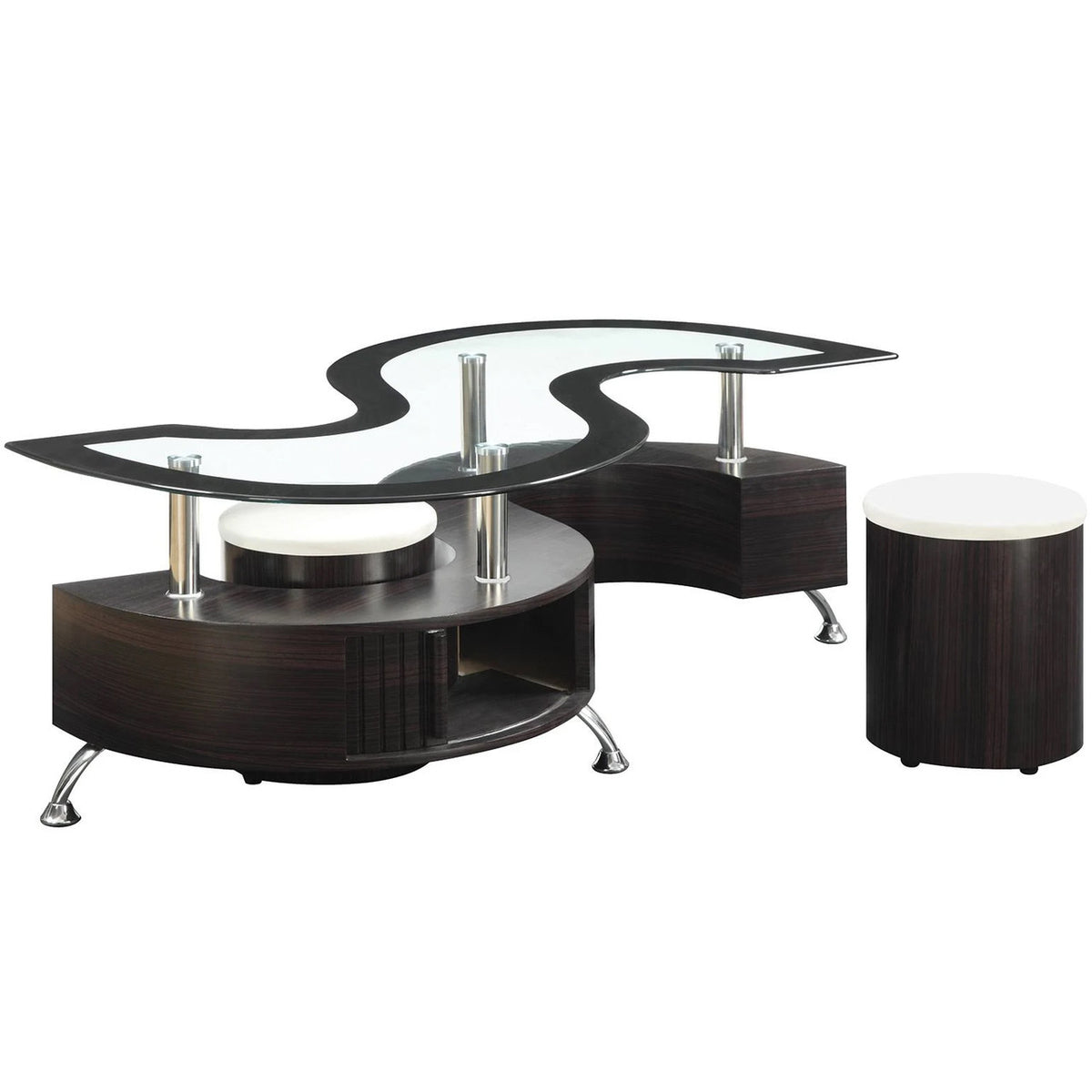 Skyro Coffee Table with Stools
