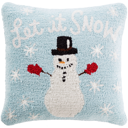 Designer Snow Blue Pillow