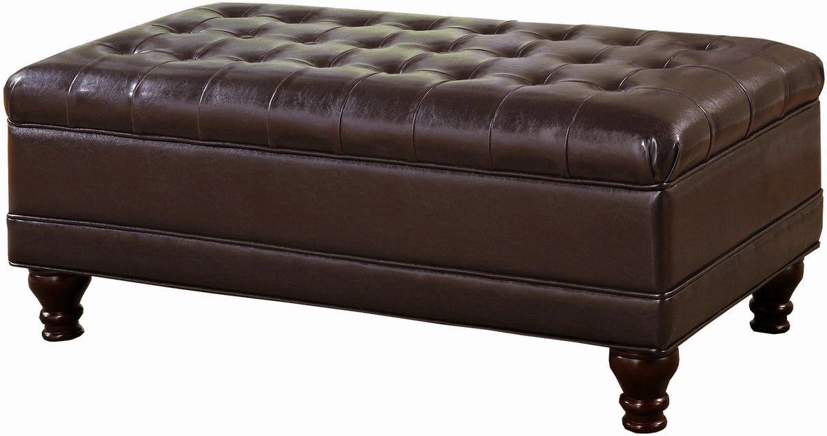 SOLANA Brown Storage Ottoman