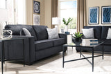 STELLAR Dark Gray Chenille 62" Wide Loveseat