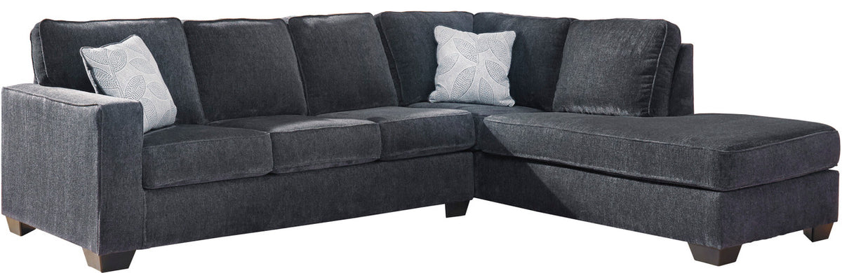 STELLAR Dark Gray 112" Wide Queen Sleeper Sectional