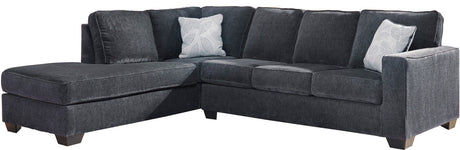 STELLAR Dark Gray 112" Wide Queen Sleeper Sectional