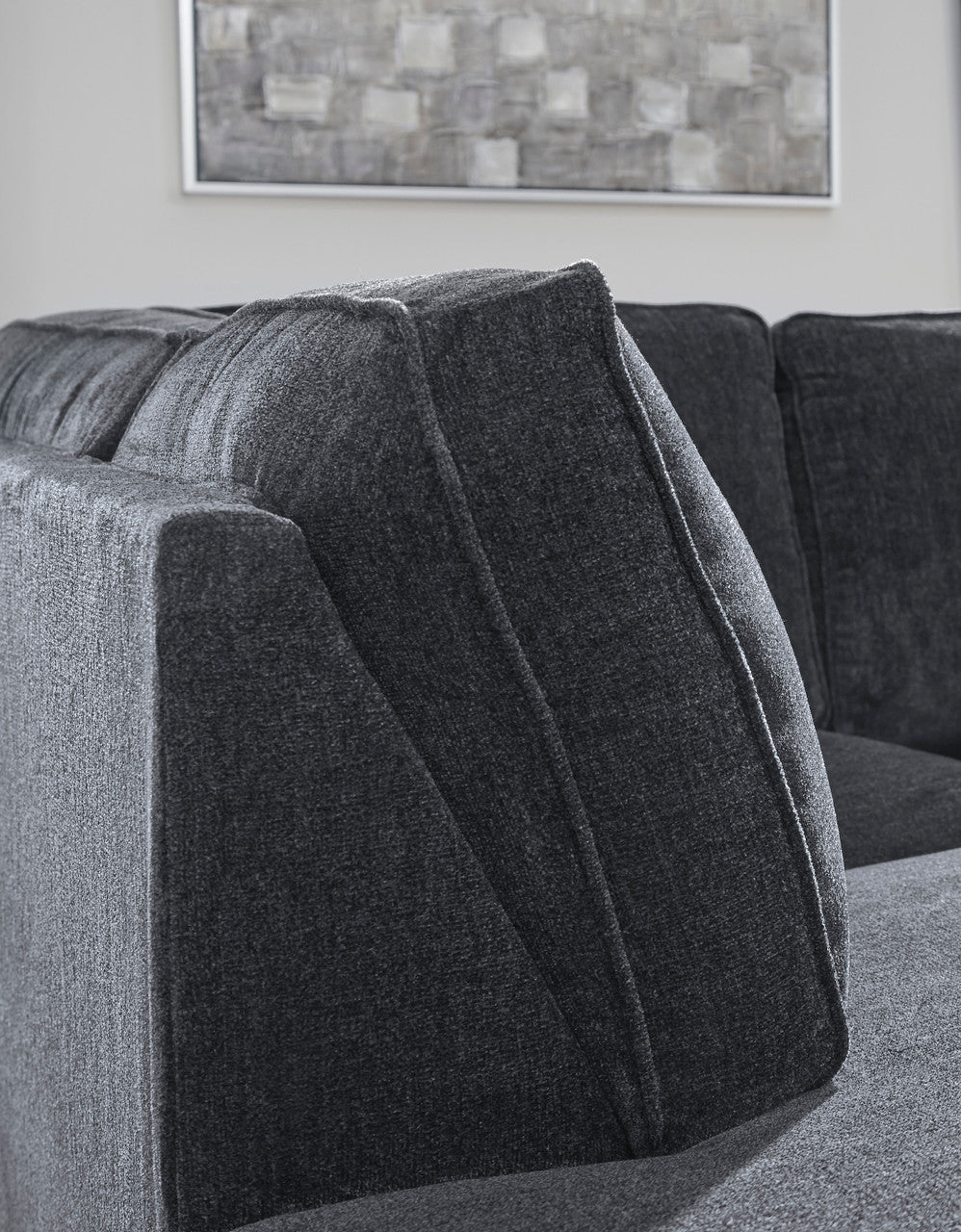 STELLAR Dark Gray 112" Wide Queen Sleeper Sectional