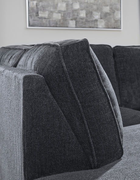 STELLAR Dark Gray 112" Wide Queen Sleeper Sectional