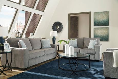 STELLAR Nickel Gray Sofa & Loveseat
