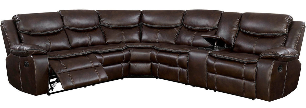 Stevan Brown 123" Wide Reclining Sectional