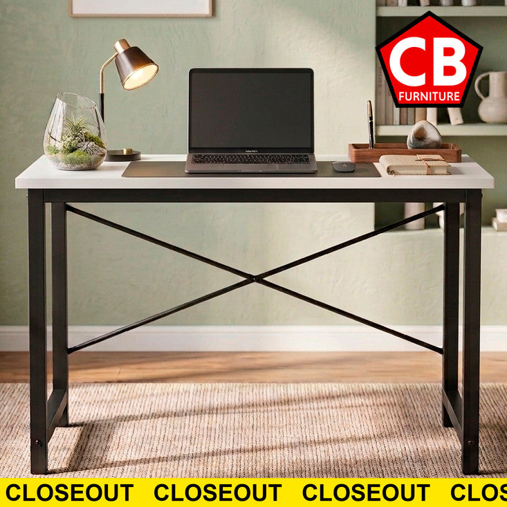 TAZIO White & Black 31" x 20" Desk (RTA)