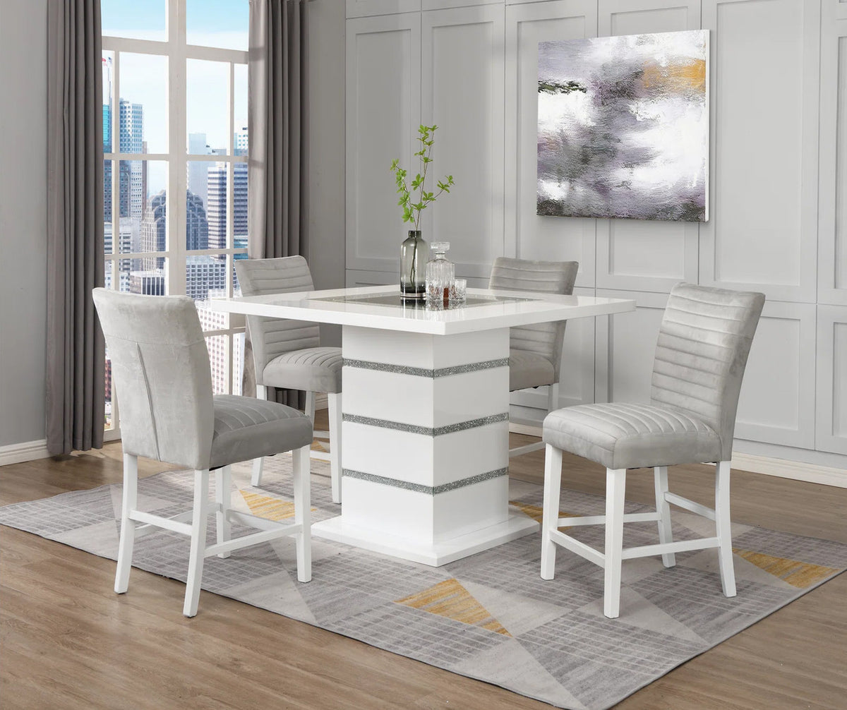TEZNIA 5 Piece Counter Height Set