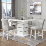 TEZNIA 5 Piece Counter Height Set