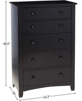 LUKAH Black Bedroom Set