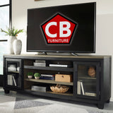 TOLAR Black 83" Wide x 33" Height TV Stand