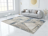 TUALTIN Blue & Cream 5' x 8' Area Rug