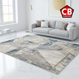 TUALTIN Blue & Cream 5' x 8' Area Rug