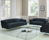 TULUM Black Velvet Livingroom Set