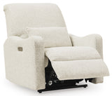 TURNEY Off-White Performance Fabric 37" Wide x 42" Power Recliner