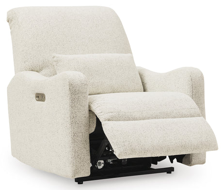TURNEY Off-White Performance Fabric 37" Wide x 42" Power Recliner