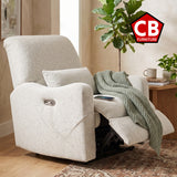 TURNEY Off-White Performance Fabric 37" Wide x 42" Power Recliner