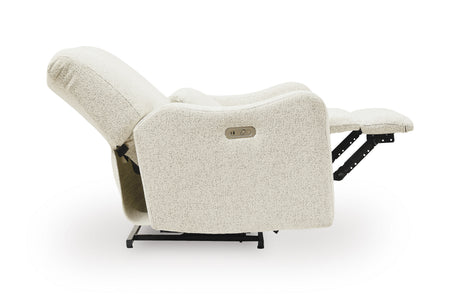 TURNEY Off-White Performance Fabric 37" Wide x 42" Power Recliner