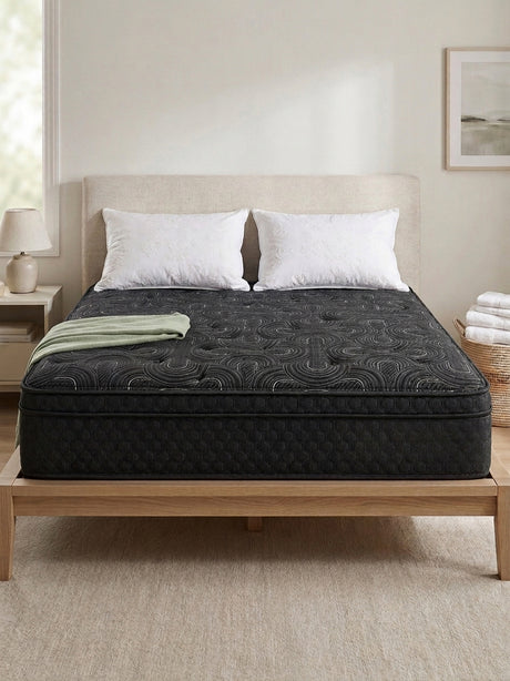 TWILIGHT Black Euro-Top 12.5" Medium Mattress