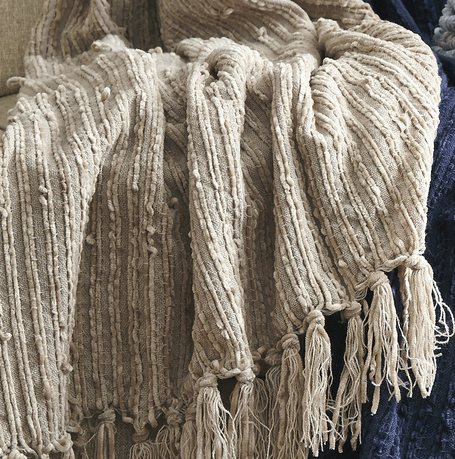 TABBY Almond 50" x 60" Decorative Throw