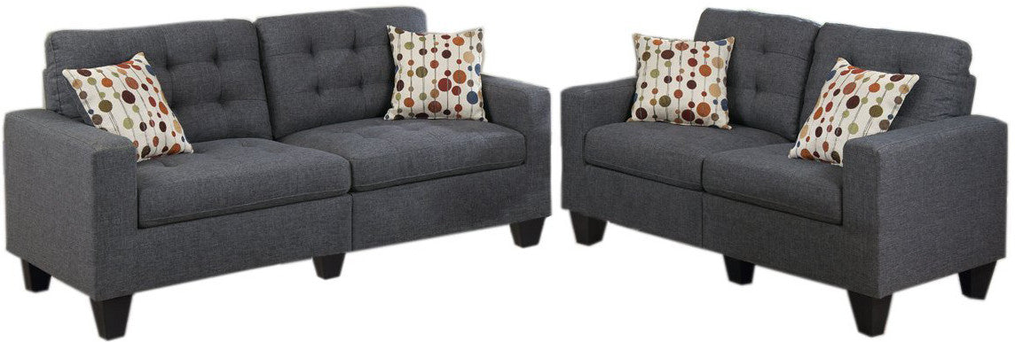 TEMPOE Blue Gray Living Room Set