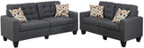 TEMPOE Blue Gray Living Room Set