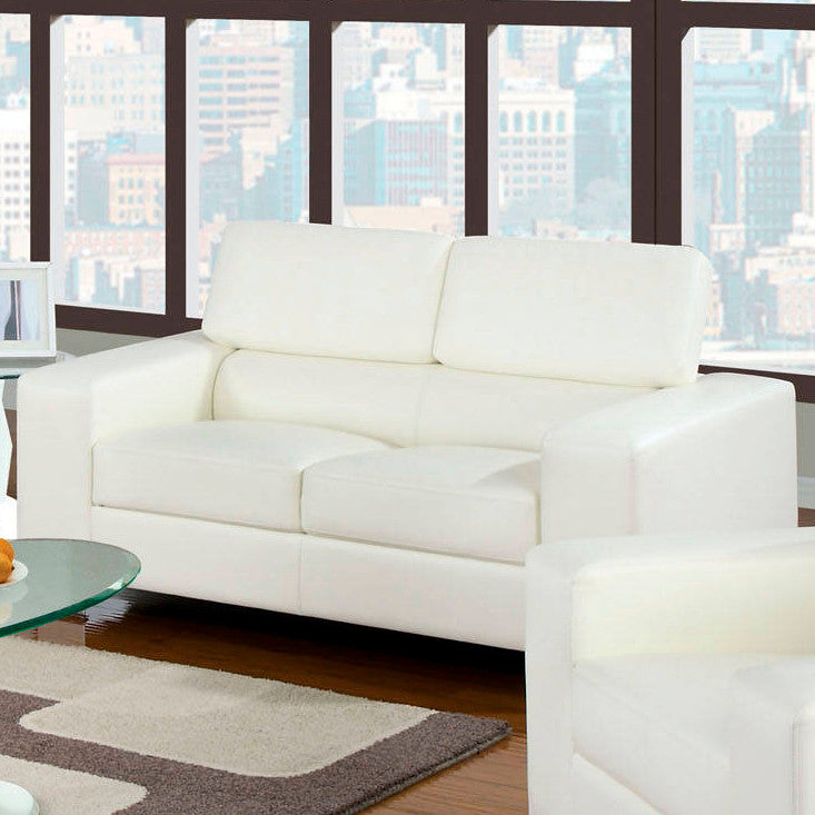 Temre White 68" Wide Loveseat