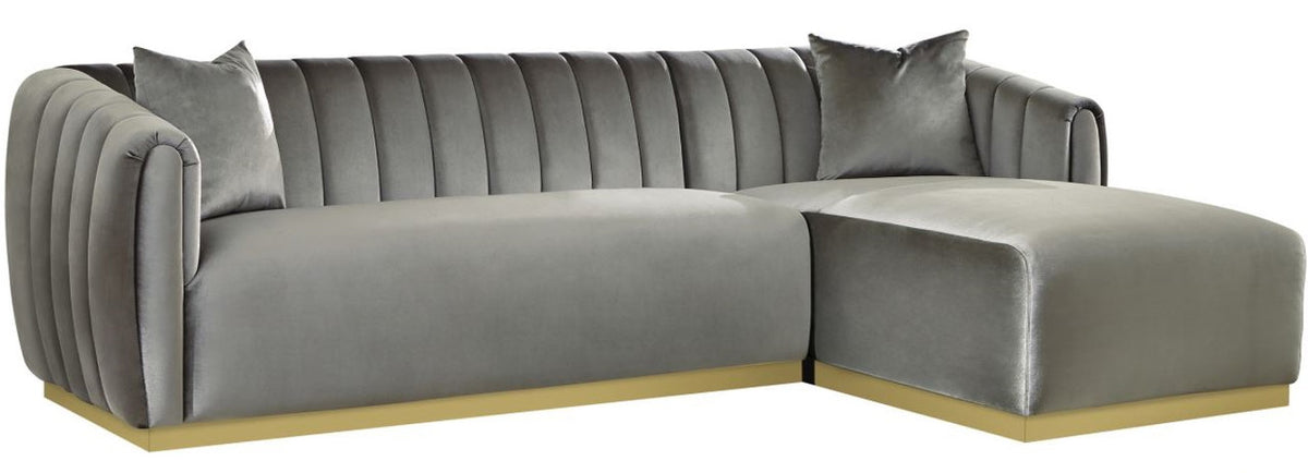 TIAGO Silver 118" Wide Sectional