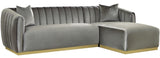 TIAGO Silver 118" Wide Sectional