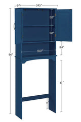 UPTIN Blue 25" x 66" Toilet Bathroom Rack (RTA)