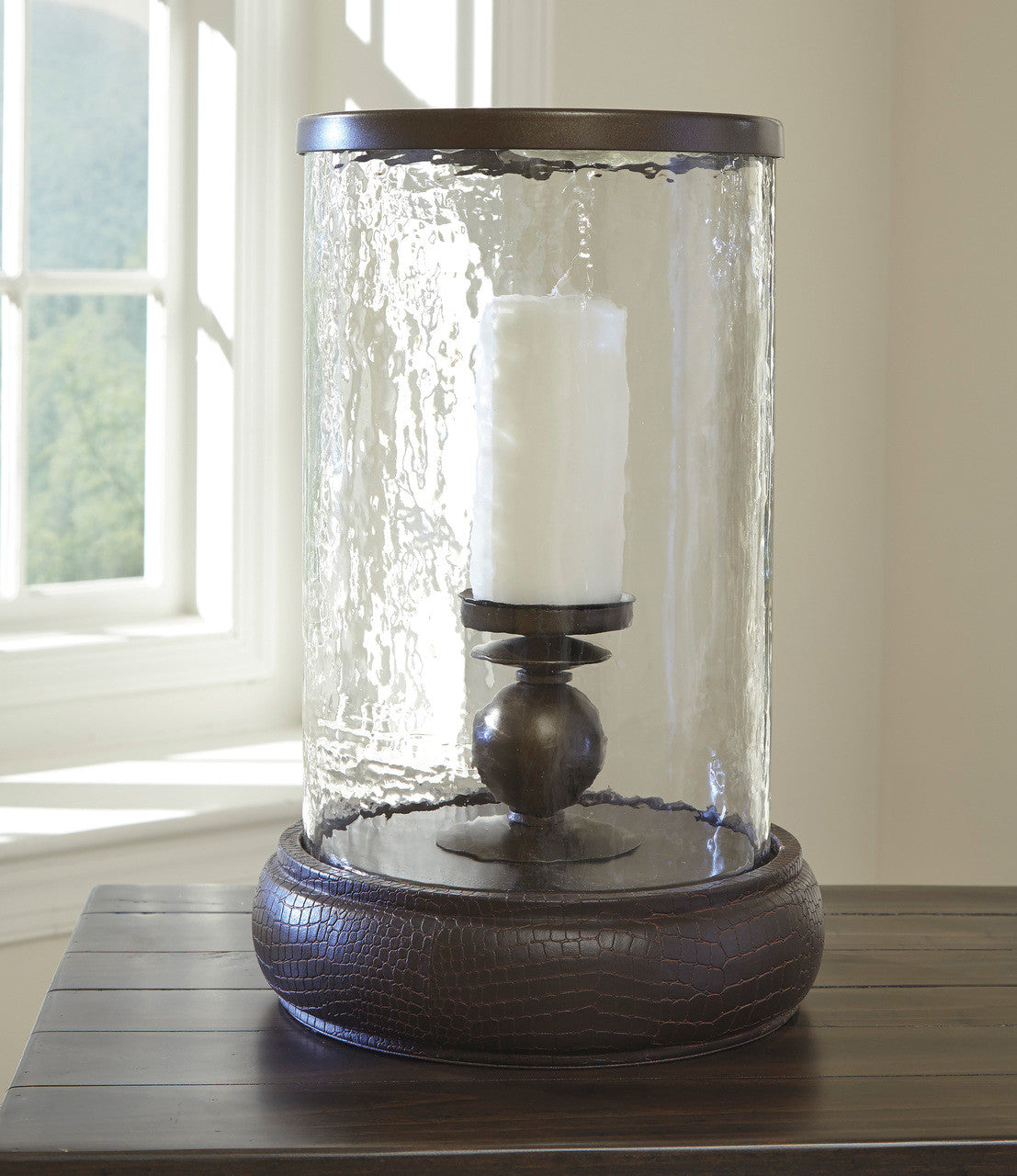 ULYSSES Bronze 11" x 17" Height Candle Holder
