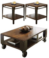 Delta Brown Two-Tone 3-PC Occasional Set
