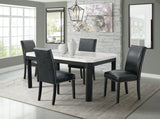 VALERY Black Faux Leather 20" Wide Dining Chair