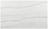 VALERY White Marble Table & Gray Velvet Chairs 7-Piece Dining Set