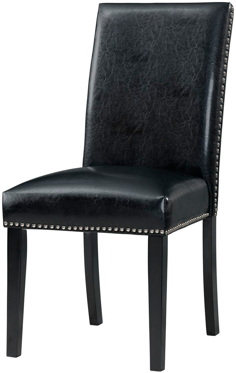 VALERY Black Faux Leather 20" Wide Dining Chair