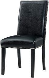 VALERY Black Faux Leather 20" Wide Dining Chair