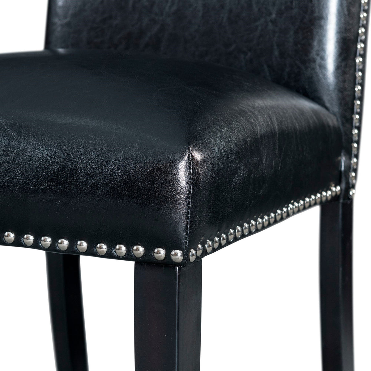 VALERY Black Faux Leather 20" Wide Dining Chair
