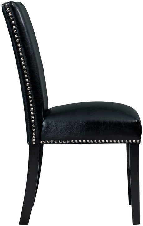 VALERY Black Faux Leather 20" Wide Dining Chair